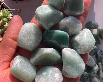 Green Aventurine Tumbled Stone, Tumbled Green aventurine, Mini Green Aventurine Tumbled Stone, Tumbled Aventurine, Green Aventurine