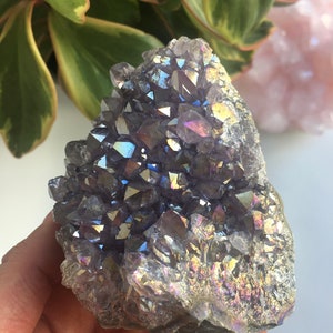 Aura Amethyst Cluster, Aura Amethyst, Angel Aura Amethyst, Natural Amethyst, Angel Aura Crystal, Rainbow Aura Amethyst, Aura Crystal