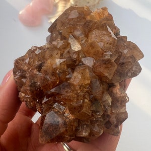 Rare Rutile Citrine Flower Cluster, Raw Citrine