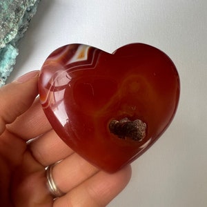 Sardonyx Heart, Top Quality Sardonyx Heart, Polished Sardonyx
