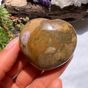 Ocean Jasper Heart, Ocean Jasper Stone, Polished Ocean Jasper, Natural Ocean Jasper, Ocean Jasper Crystal, Crystal Heart, Ocean Jasper