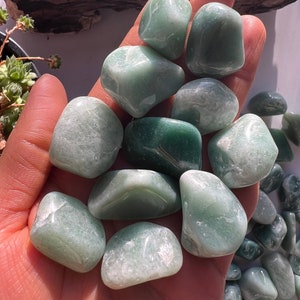 Green Aventurine Tumbled Stone, Tumbled Green aventurine, Mini Green Aventurine Tumbled Stone, Tumbled Aventurine, Green Aventurine