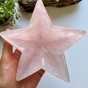Rose Quartz Star bowl, Rose Quartz Bowl, Polished Rose Quartz, Rose Quartz, Crystal Healing, Crystal Bowl, Healing Crystal Bowl