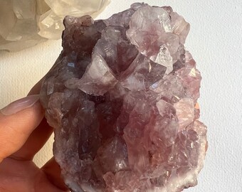 Cluster di ametista rosa naturale: cristallo curativo (139 g)