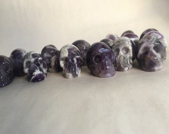 Dream Amethyst Skull, Amethyst Skull, Chevron Amethyst Skull, Dream Amethyst, Natural Amethyst, Polished Amethyst, Crystal Skull, Crystal