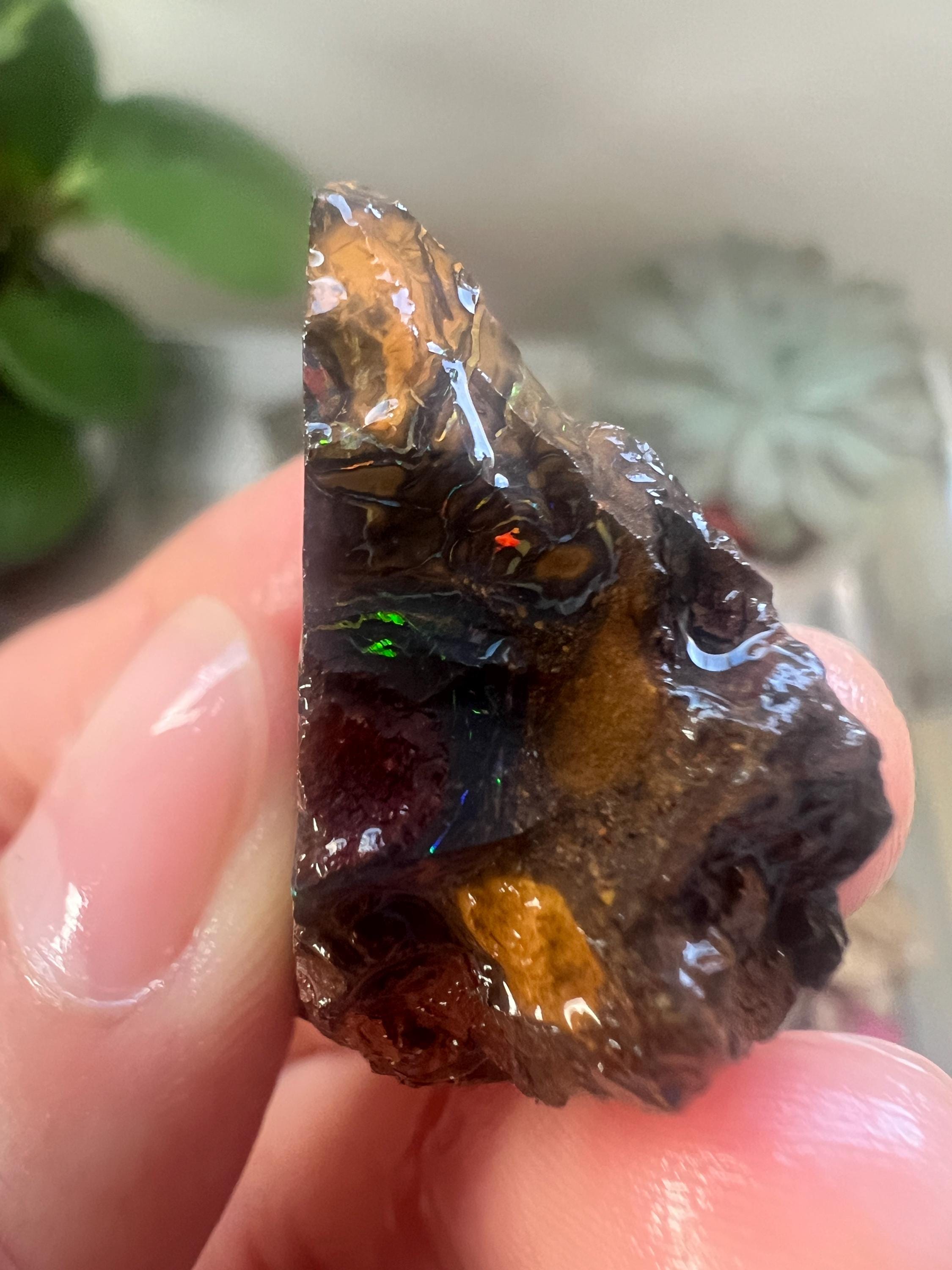 ボルダーオパール標本、天然未処理オーストラリア産オパール