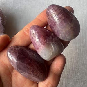 Lavender Rose Quartz Tumbled Stone, Tumbled Lavender Rose Quartz, Natural Lavender Rose Quartz, Rose Quartz, Pocket Stone, Crystal Healing