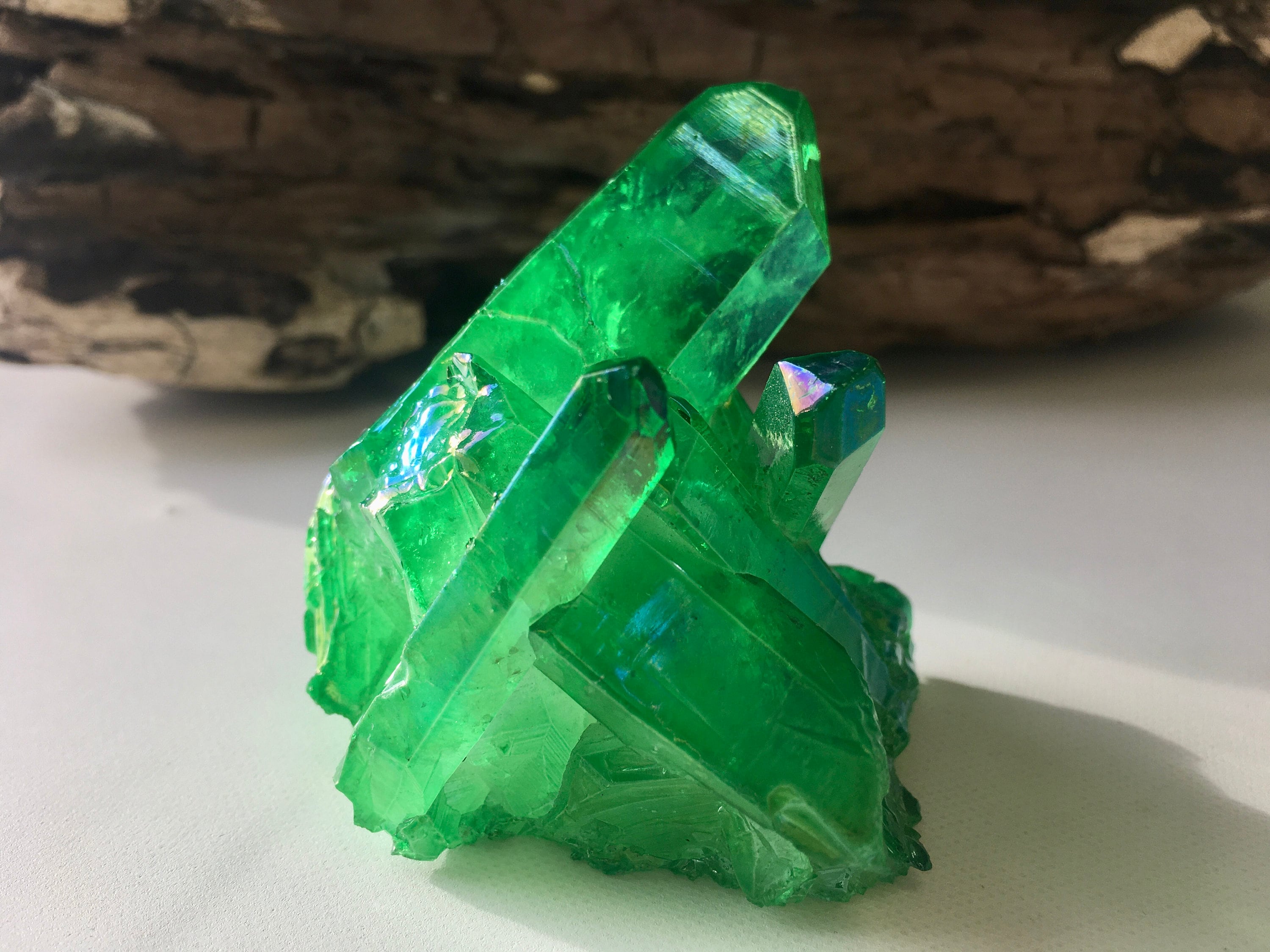 グリーン オーラ クォーツ クラスター、グリーン エンジェル オーラ