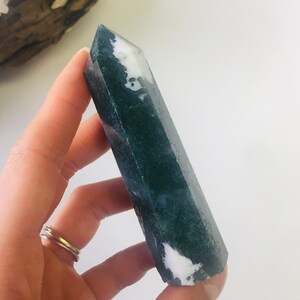 Moss Agate Tower, Moss Agate Point, Green Moss Agate, Moss agate Crystal, Healing Crystal, Moss Agate, Crystal Tower, Crystal Point, Agate