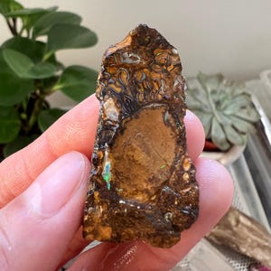 Natural Australian Boulder Opal Specimen, Untreated Healing Crystal