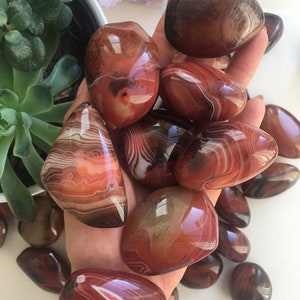 Sardonyx Palm Stone, Sardonyx agate, Polished Sardonyx, Sardonyx Stone, Sardonyx Crystal, Sardonyx Pocket Stone, Natural Sardonyx, Sardonyx