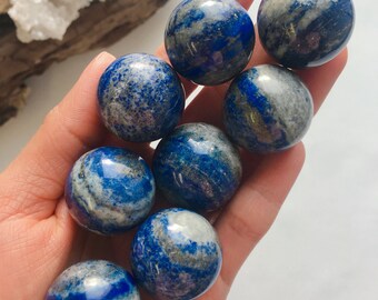 Esfera de Lápis-lazúli Polido, Bola de Cristal Natural, Pedra de Cura