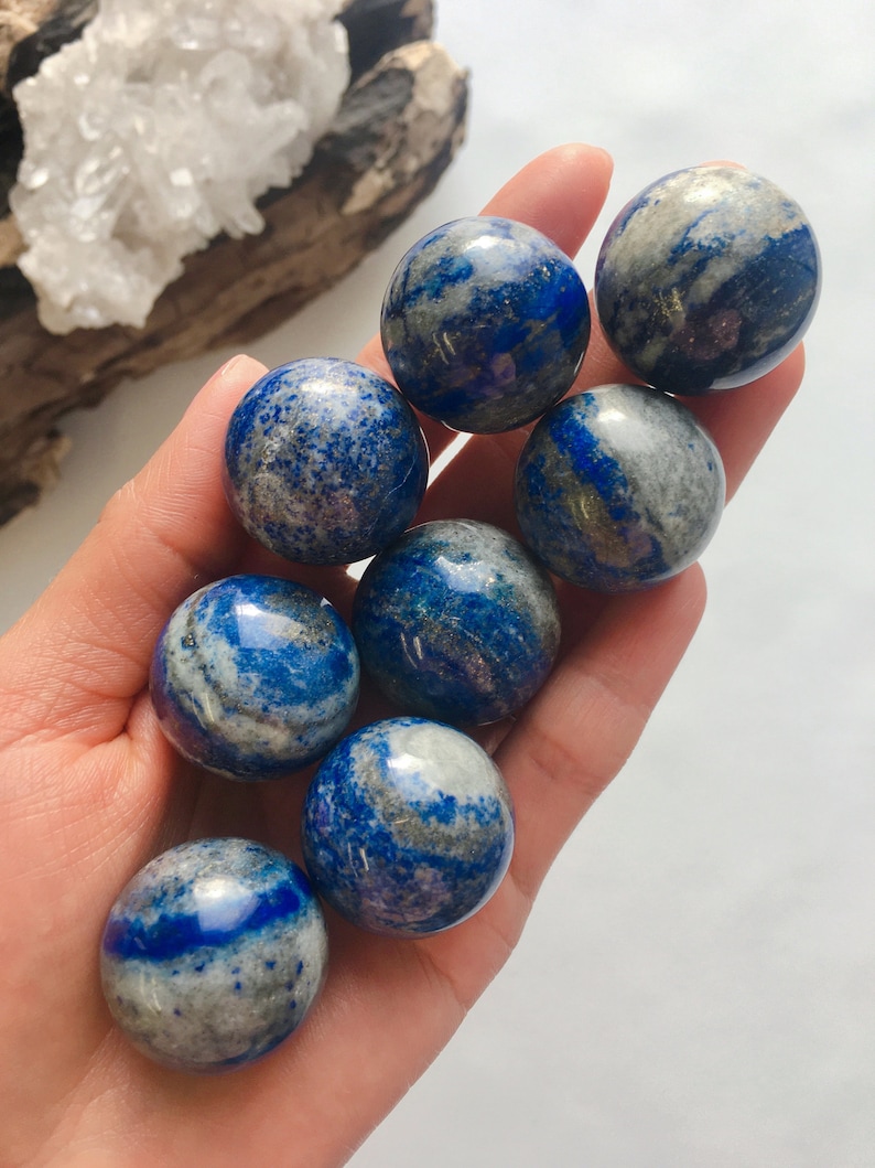 Lapis Lazuli Sphere, Lapis Lazuli Ball, Crystal Ball, Crystal Sphere, Natural Lapis Lazuli, Polished Lapis Lazuli, Crystal Healing image 1