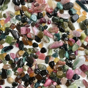 10, 20, 50, or 100g of Multi Color Tourmaline Mini Tumbled Stone, Tourmaline Chips, Natural Tourmaline, Tumbled Tourmaline, Crystal Chips