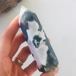 Moss Agate Tower, Moss Agate Point, Green Moss Agate, Moss agate Crystal, Healing Crystal, Moss Agate, Crystal Tower, Crystal Point, Agate