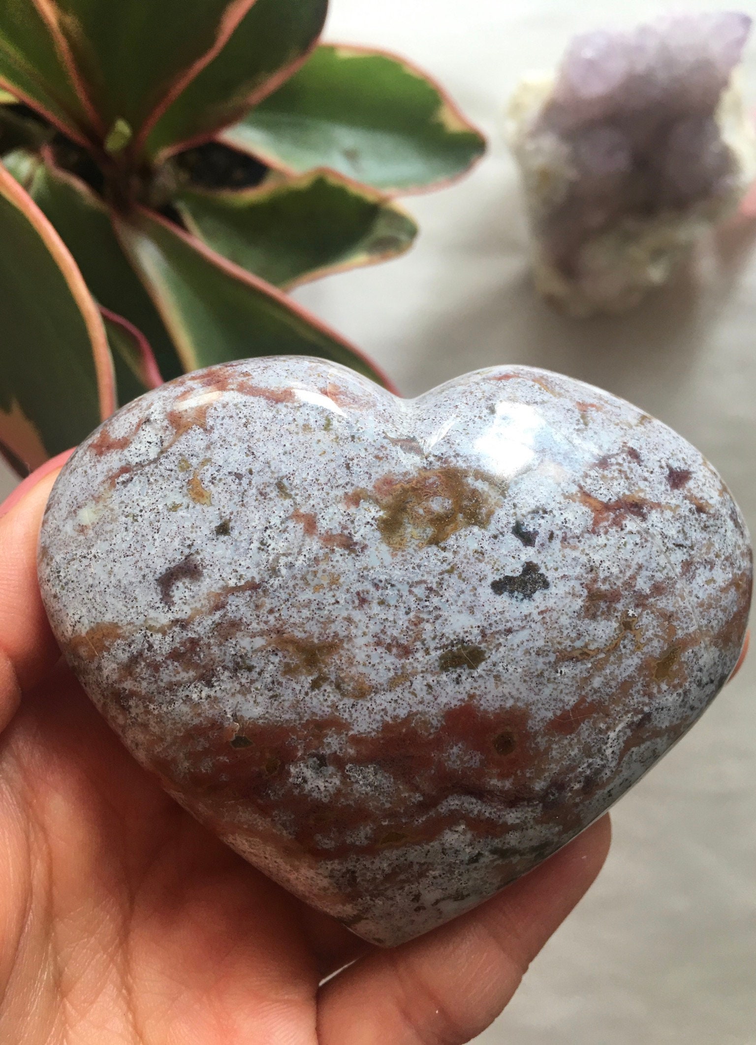 大きなオーシャン ジャスパー ハート、オーシャン ジャスパー ストーン