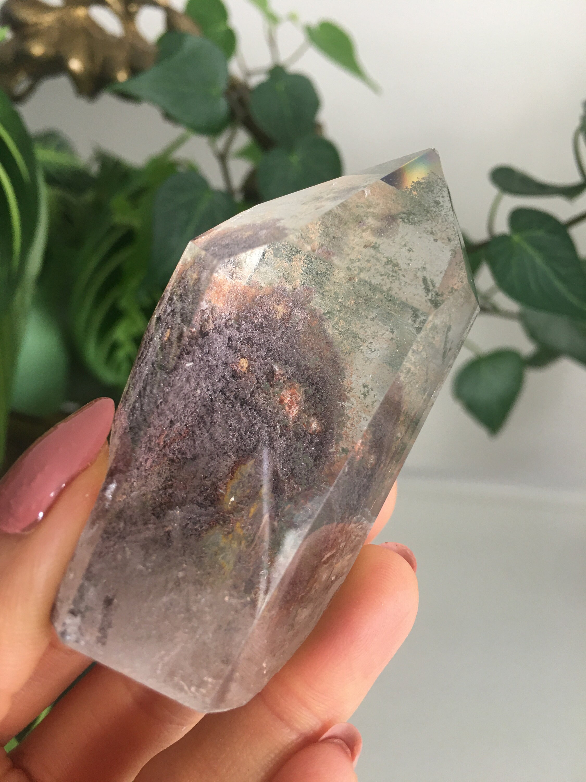 kizaさん専用　ガーデンルチルファントムポイント水晶⭐ Phantom Quartz Point, Garden Quartz, Crystal Point, Lodolite