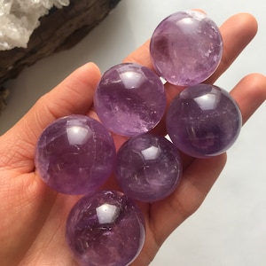 Amethyst Sphere, Polished Amethyst Sphere, Crystal Sphere, Crystal Ball, Natural Amethyst, Healing Crystal, Purple Amethyst