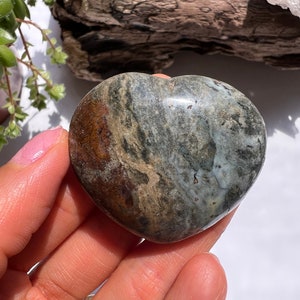 Ocean Jasper Heart, Ocean Jasper Stone, Polished Ocean Jasper, Natural Ocean Jasper, Ocean Jasper Crystal, Crystal Heart, Ocean Jasper