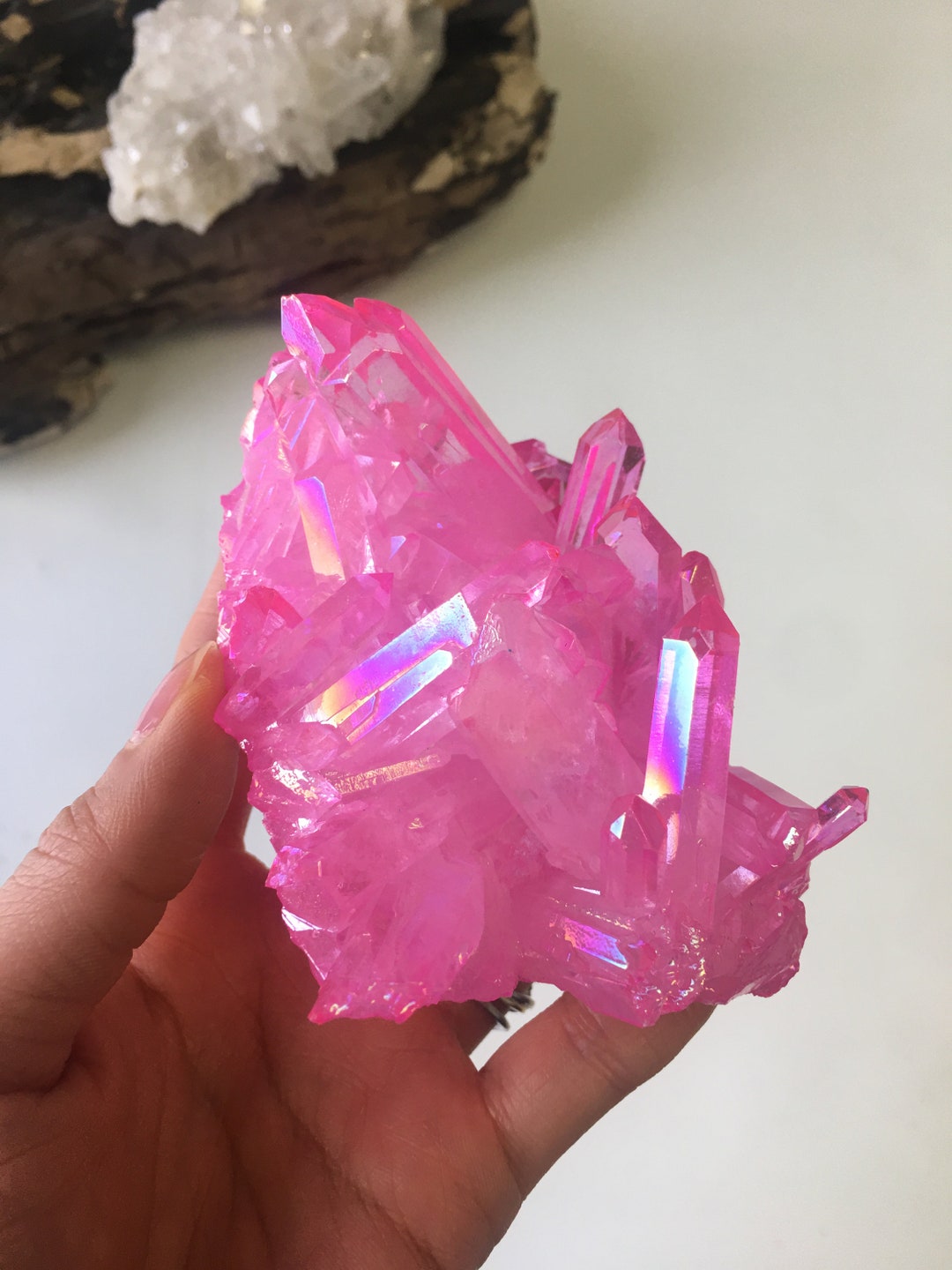 Pink Angel Aura Quartz Cluster Crystal Healing Etsy pink-angel-aura-quartz-cluster-crystal-healing-etsy