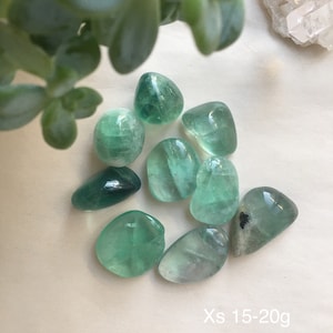 Green Fluorite Tumbled Stone, Tumbled Green Fluorite, Polished Green Fluorite, Green Fluorite Crystal, Tumbled Stone, Tumbled Crystal