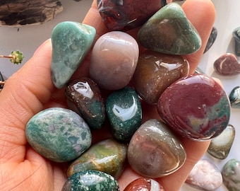 8th Vein Ocean Jasper タンブル - Etsy 日本