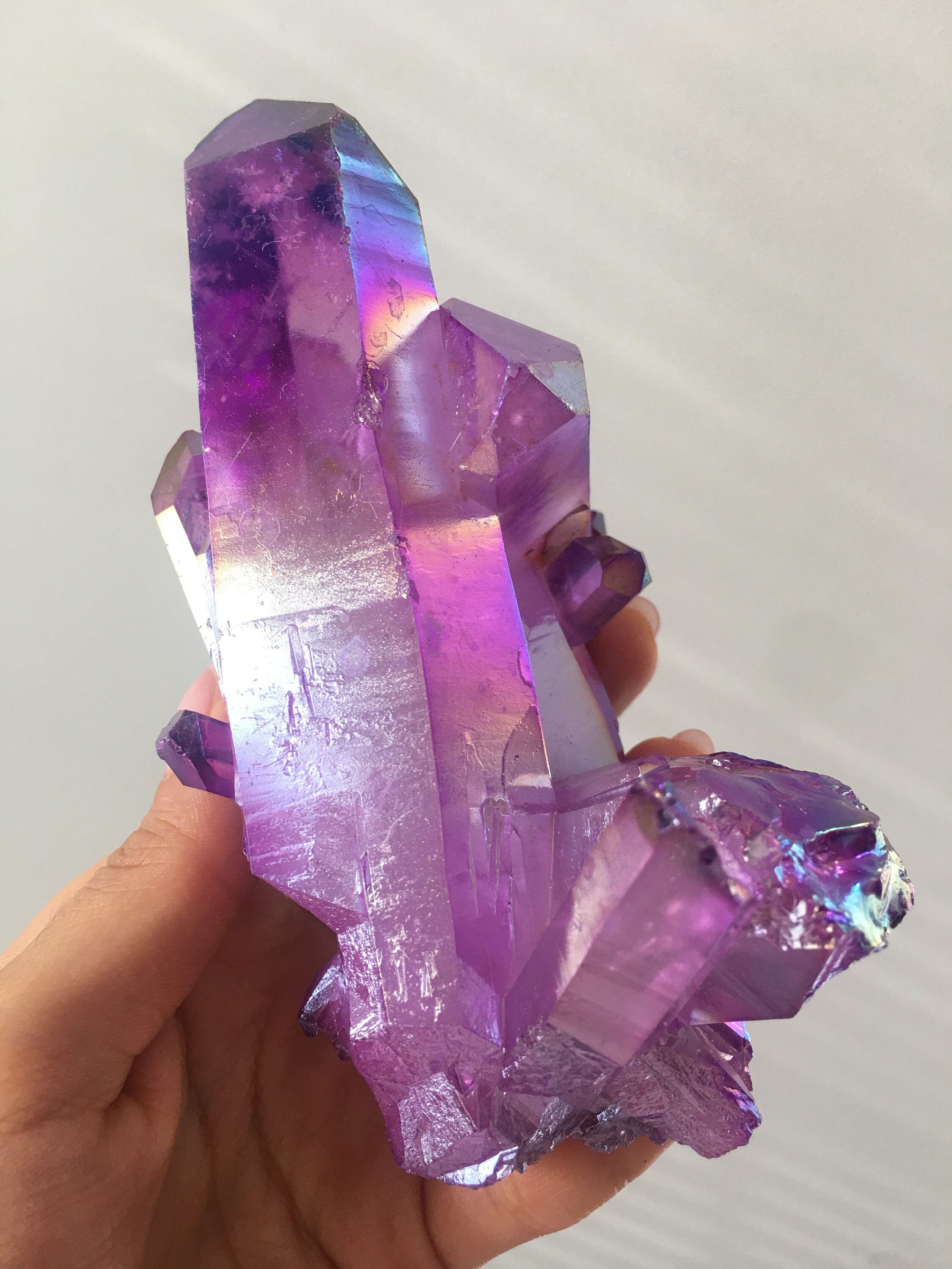 Lila Aura Quarz Cluster Engel Aura Quarz Aura Quarz Lila Etsy.de
