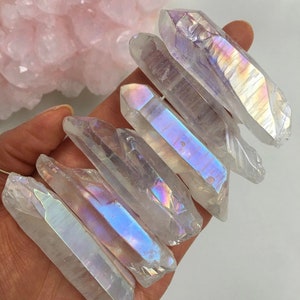 Ponta de quartzo transparente Angel Aura, Quartzo transparente Aura, Quartzo Angel Aura, Cristais Aura, Quartzo Aura, Ponta de quartzo Aura, Cristal Aura