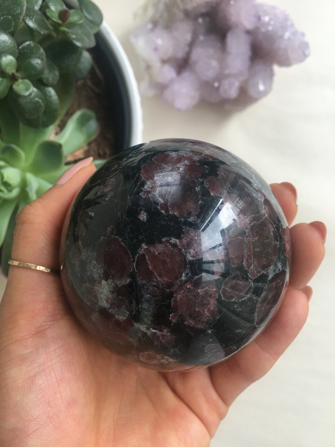 Rare and Astrophyllite Sphere, Astrophyllite Crystal,