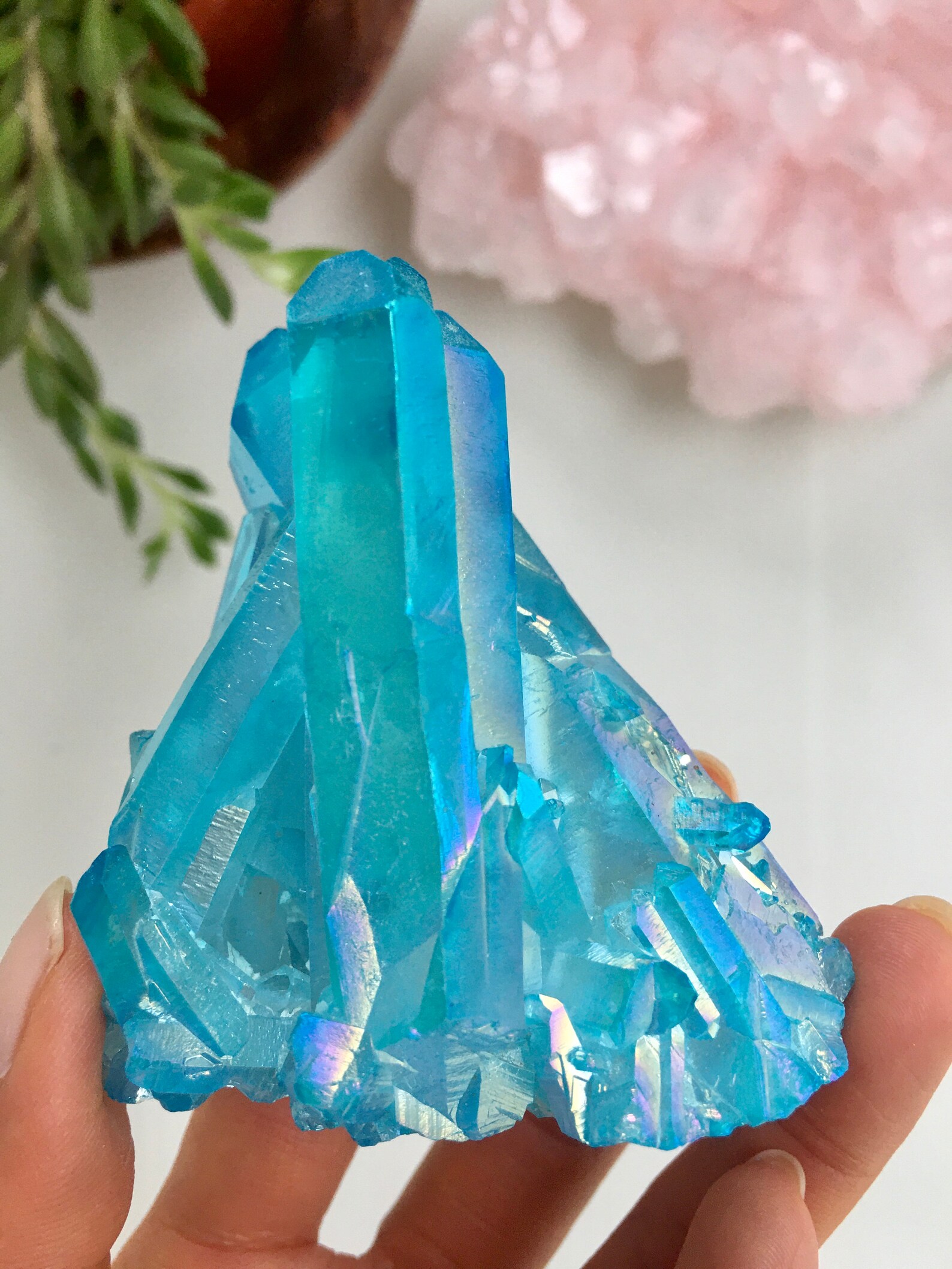 blue aura quartz blue aura quartz