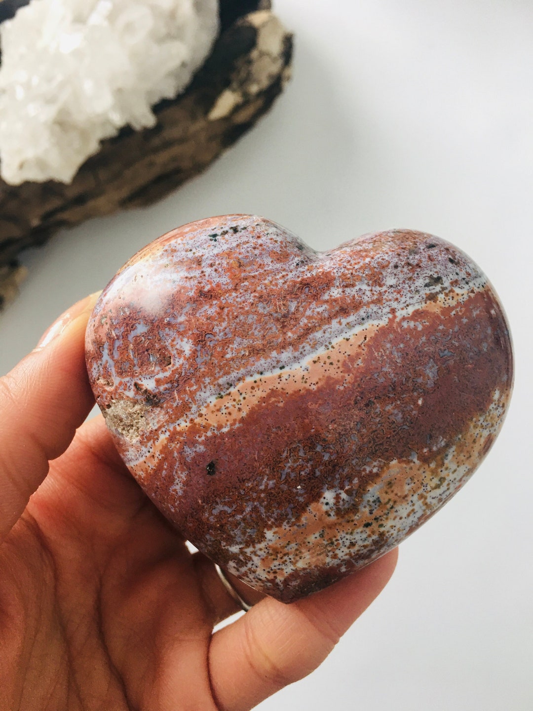 オーシャンジャスパーハート、オーシャンジャスパー - Etsy 日本