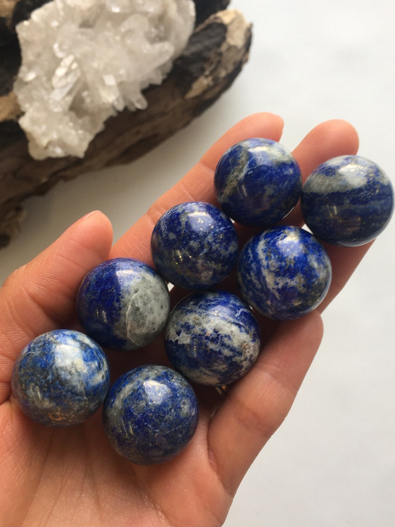 Lapis Lazuli Sphere, Lapis Lazuli Ball, Crystal Ball, Crystal Sphere, Natural Lapis Lazuli, Polished Lapis Lazuli, Crystal Healing image 4