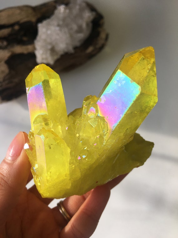 Yellow aura quartz shop