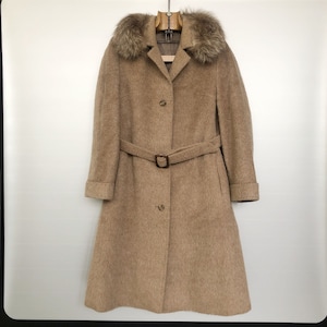 Beautiful Vintage Beige Lama Wool Long Coat