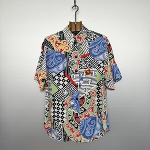 Vintage Colourfull Geometric Baroque Blouse