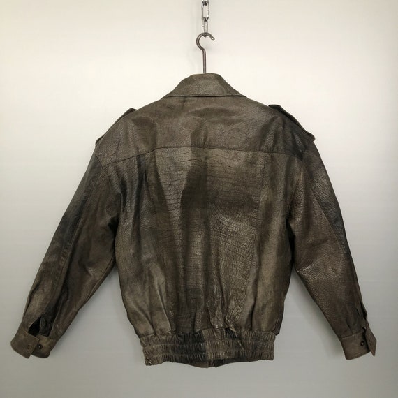 Vintage Bronze Leather Flight Jacket Gem