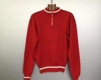 Vintage 70s Red Sport Sweater