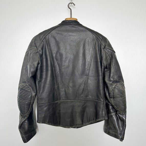 Vintage Wilhelm Krawehl Leather Biker Jacket | Punk Rock, Size 52