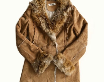 ジャケット・アウター 80s balmain cashmere super long far coat Vintage Fake Fur Balmain Coat - Etsy