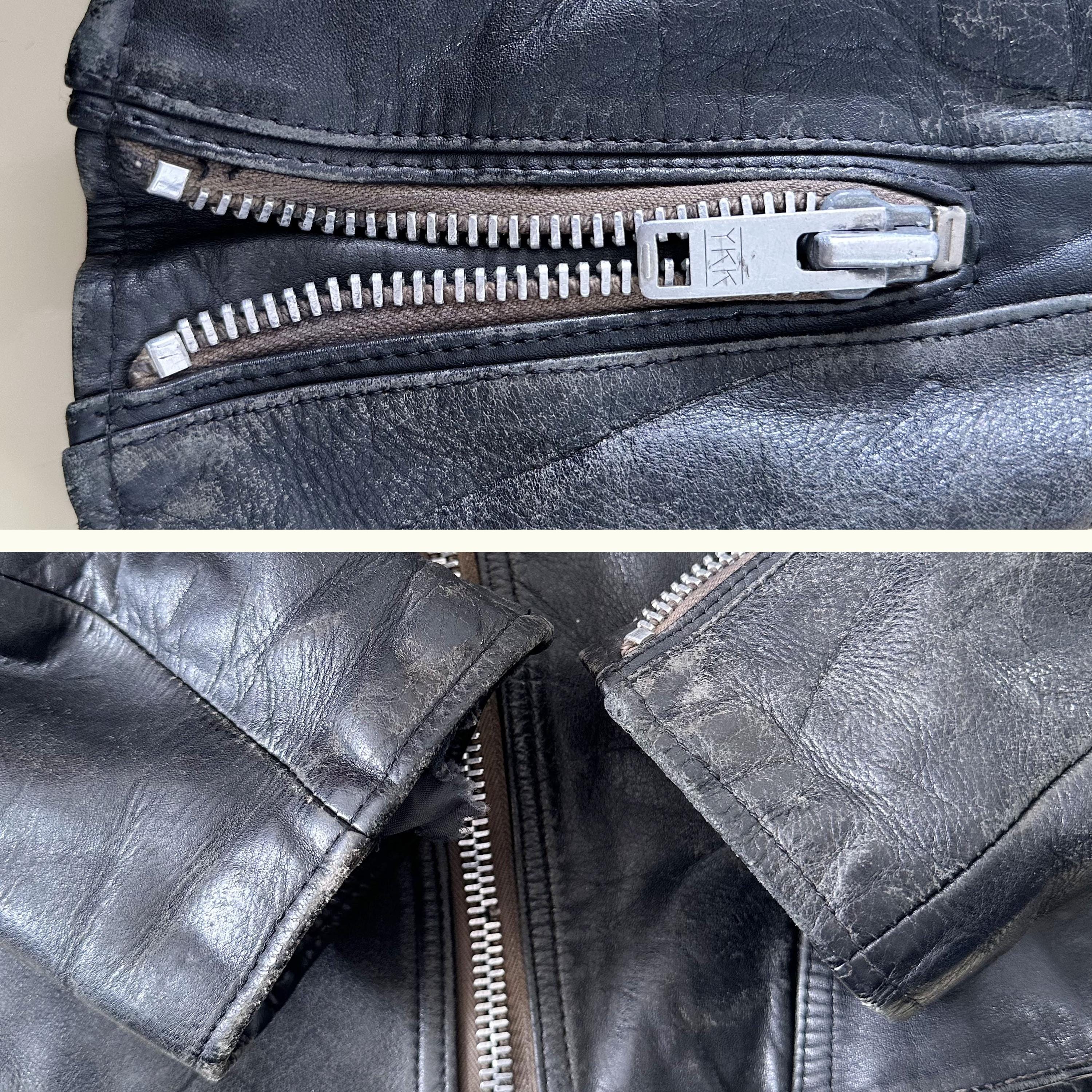 Vintage Wilhelm Krawehl Leather Biker Jacket | Punk Rock, Size 52