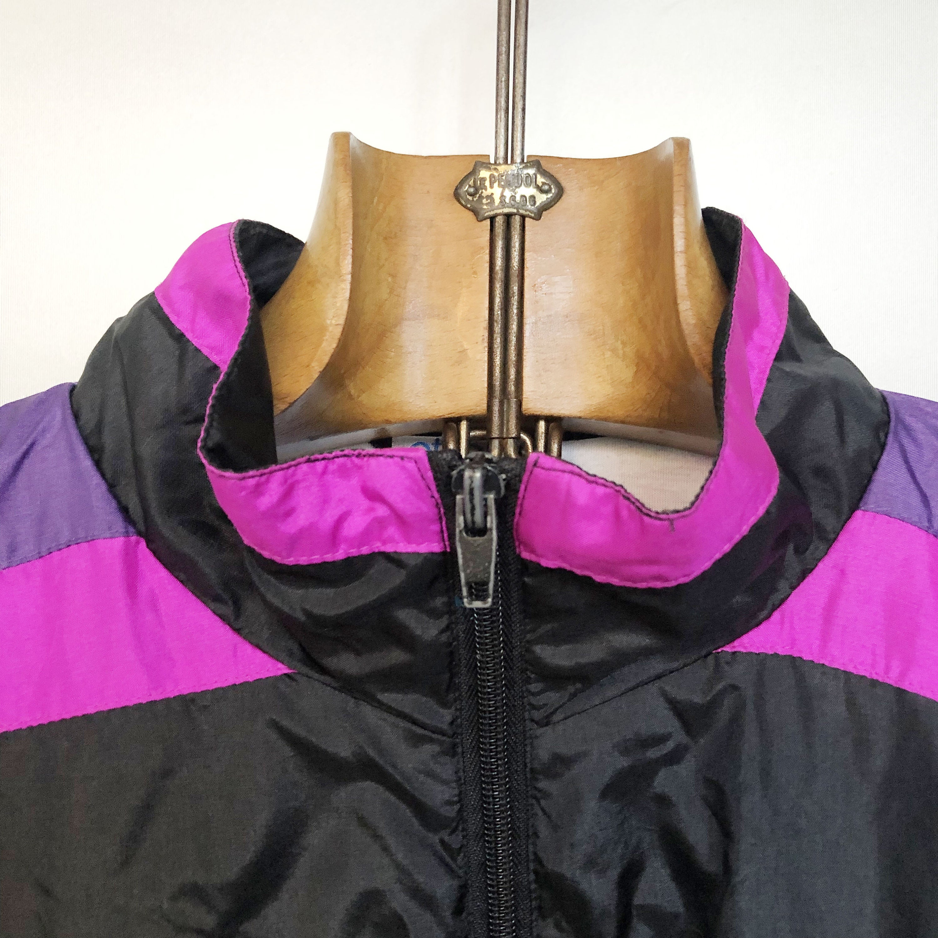 Vintage Black and Purple Shiny Track Jacket - Etsy