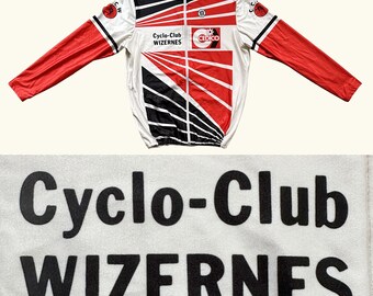 Vintage White Red Black Cycling Jersey - Etsy
