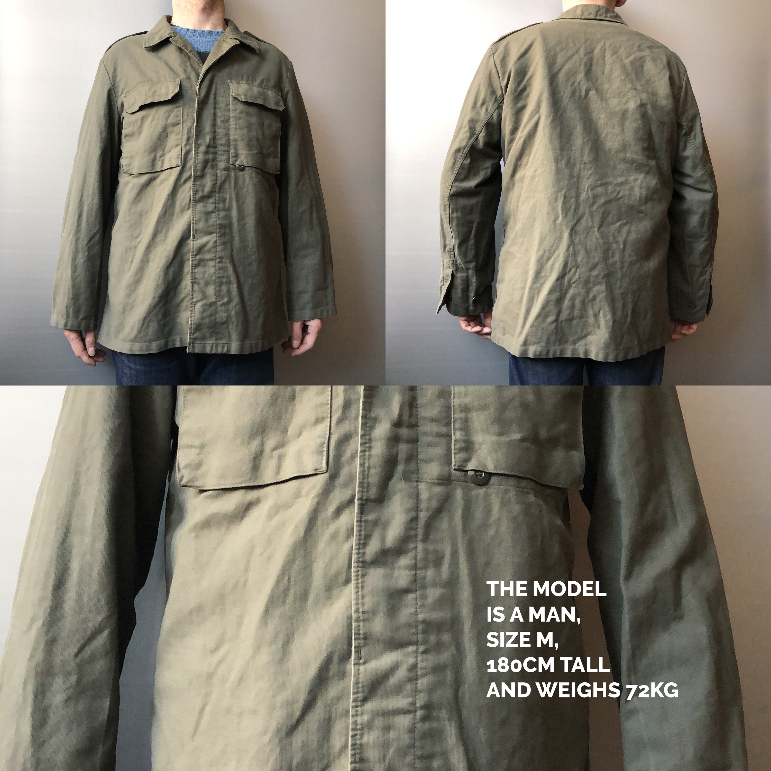 ジャケット・アウター usa 90-00's old military jacket khaki 42 Vintage 1960's Khaki Beige British Military Field Jacket
