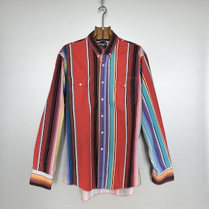 Chemise vintage Wrangler homme grande* rouge à carreaux perle snap