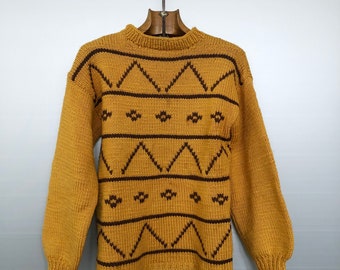Vintage Handmade Yellow Knitwear