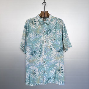 Vintage Hawaiian Green Palm Shirt