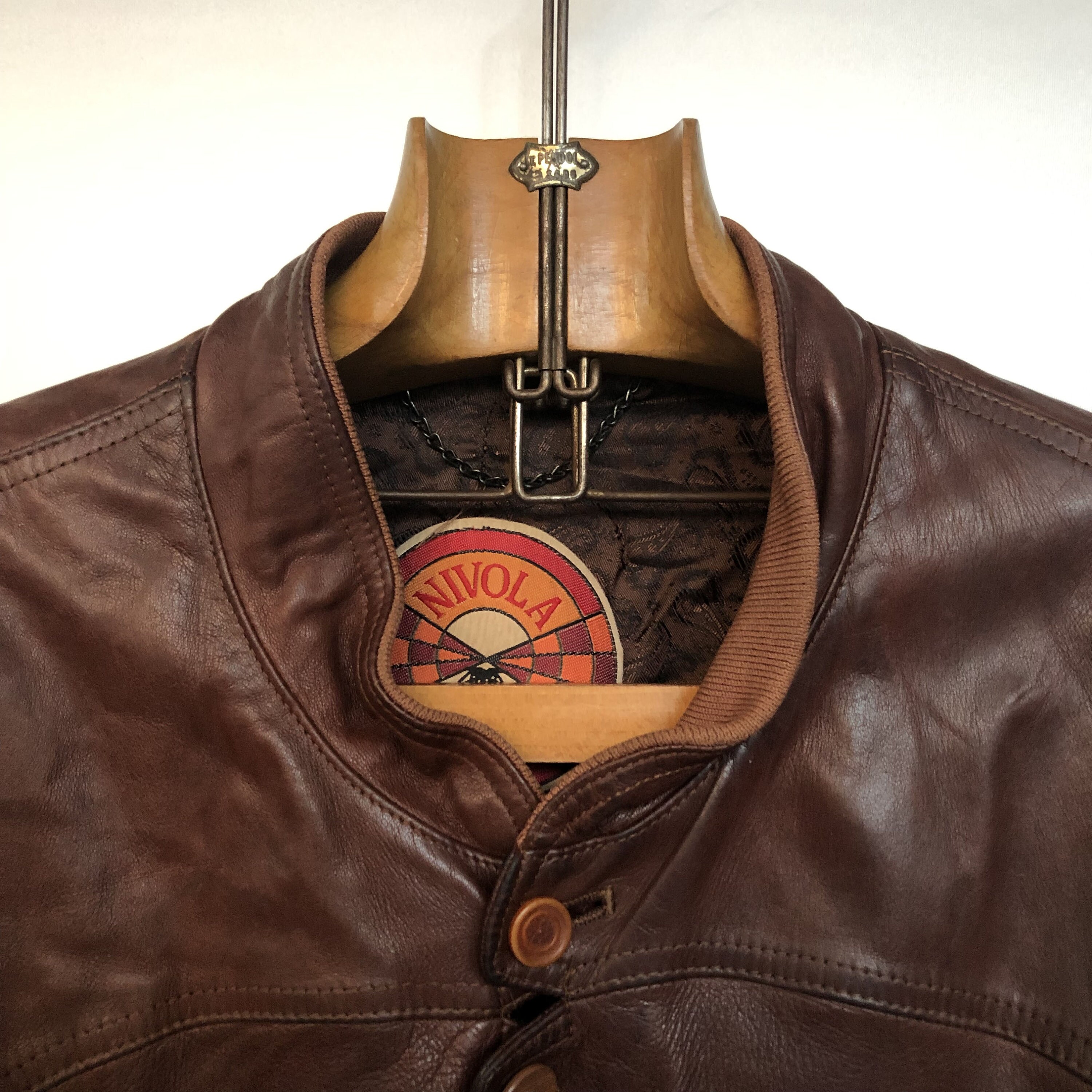 【良品】jackers old leather bomber jacket　牛革 良品】jackers old leather bomber jacket 牛革