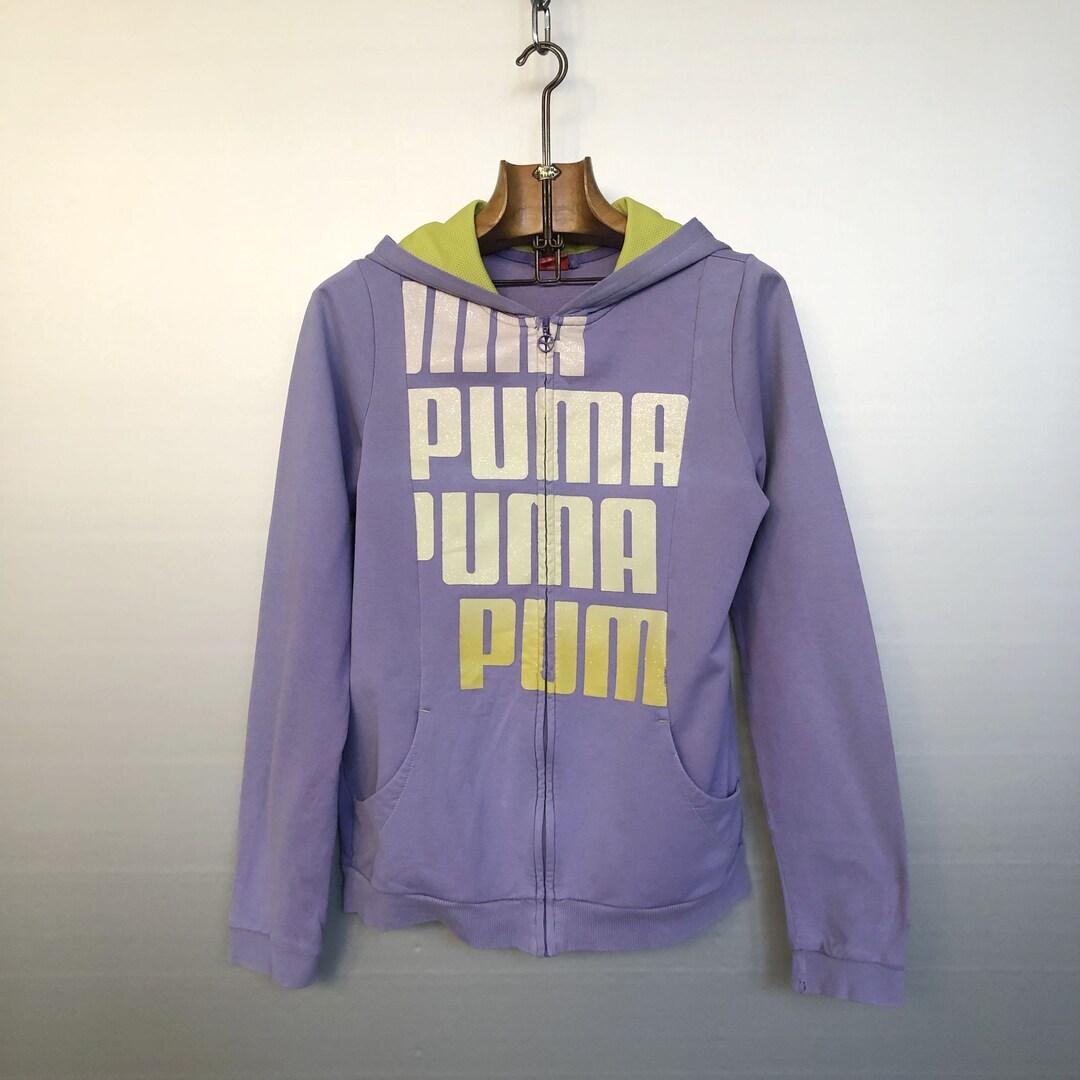 Puma Flieder Hoodie Damen Vintage Lila Lila Puma Kapuzenpullover