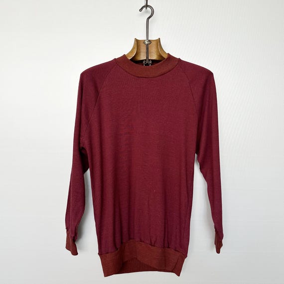 Vintage Sweater | Burgundy Retro Sportswear | V.S.A France Knit | S