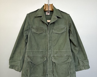 Veste militaire française verte vintage